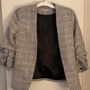 Cute trendy tweed black and white H&M blazer